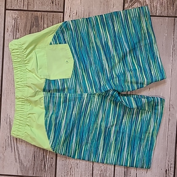 Lands End Boys Large 10/12 Colorful Swim Trunks Shorts Lot Of 3 Beach Pool Vacay - Picture 9 of 14